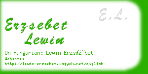 erzsebet lewin business card